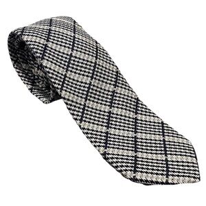 Dion 1967 Men’s Navy White Plaid Wool Formal Tie